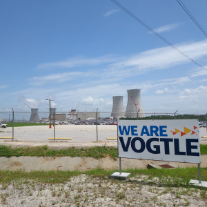 Image of the entrance to the Vogtle construction site.